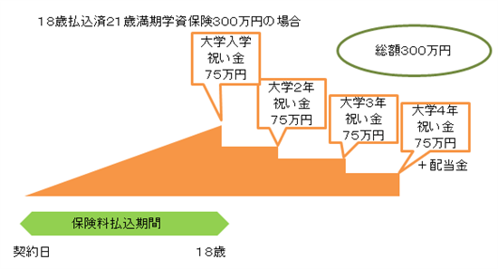 かんぽ学資２１歳満期