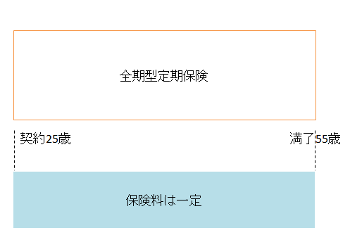 定期保険全期型説明図